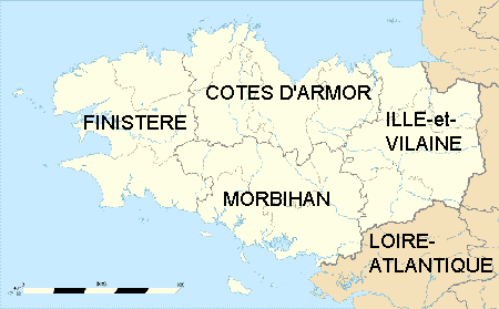map of brittany france